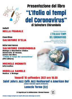 Lamezia Terme, venerdì in città presentazione del libro del top scientist italiano Salvatore Chirumbolo