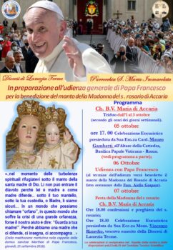 All'Udienza del Papa del 6 ottobre i fedeli della parrocchia Immacolata di Accaria e il 2° Reggimento Aves-Sirio