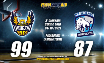 Il Basketball Lamezia si impone sul 99-87 contro la Cestistica Benevento