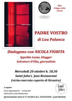 L’ultimo libro di Lou Palanca mercoledì 20 ottobre a Lamezia con Nicola Fiorita