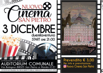 Nuovo Cinema San Pietro ritorna con un nuovo evento presso il teatro comunale di San Pietro a Maida