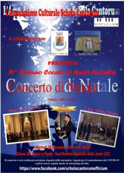 XIX Raduno Corale di Canti Natalizi, tutto pronto per il classico Concerto di Natale a Sant’Andrea Apostolo dello Jonio