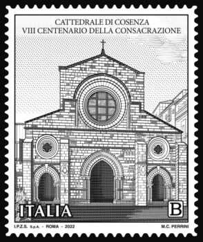 Un francobollo ed un annullo speciale per l’ottavo centenario della Consacrazione della Cattedrale di Cosenza