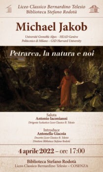 Domani al Liceo "Telesio" lo studioso Michael Jakob parlerà di Petrarca e paesaggio