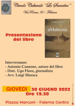 Falerna, giovedì 30 presentazione del libro “aMalavita” di Antonio Cannone