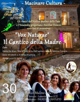 Il 30 luglio concerto del coro “Ancillae Domini” all’Antico Mulino delle Fate