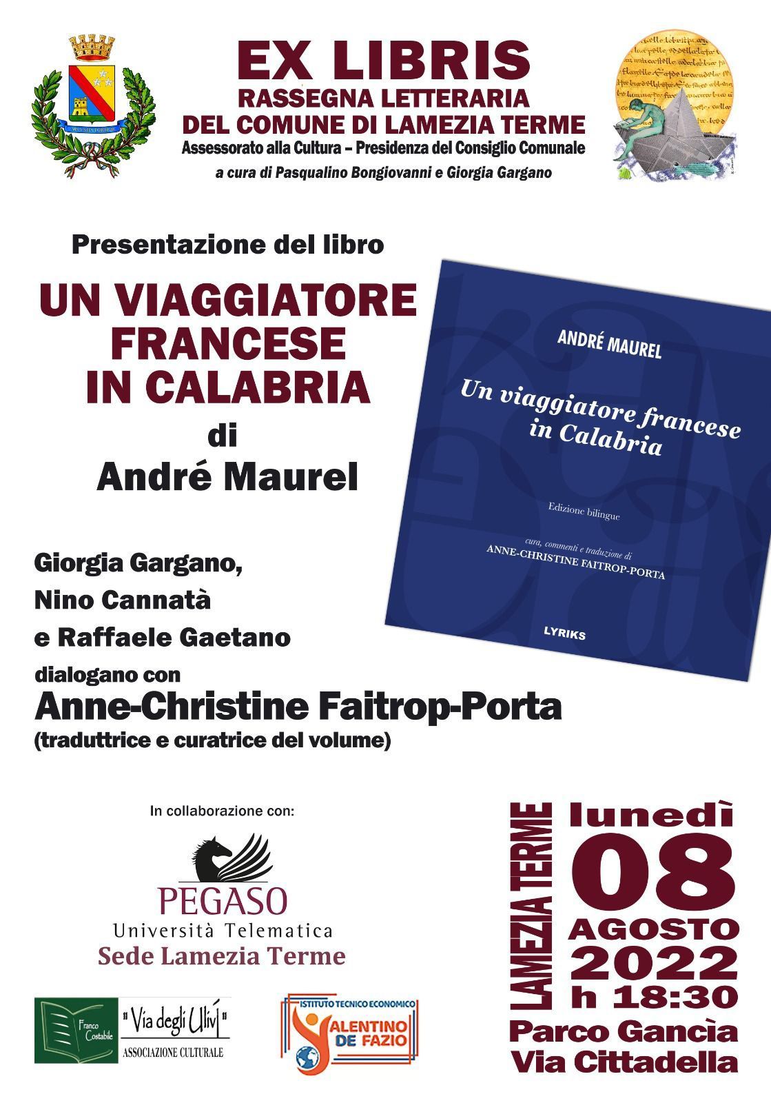 Ex Libris, oggi la presentazione del volume “Un viaggiatore francese in Calabria”, di André Maurel Ex Libris, oggi la presentazione del volume “Un viaggiatore francese in Calabria”, di André Maurel