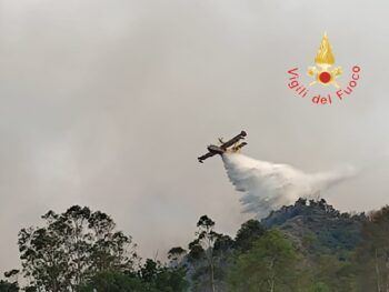 Vasto incendio di vegetazione nel crotonese