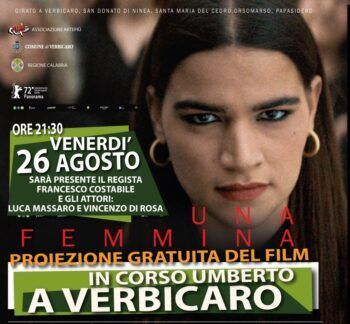 Domani a Verbicaro proiezione in piazza del film "Una femmina", sarà presente il regista Costabile