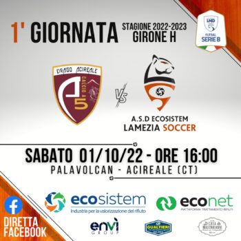 Al via il campionato di Serie B di Calcio a 5: l’Ecosistem Lamezia in trasferta ad Acireale