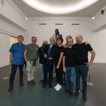 Il Premio Oscar Nicola Piovani in visita ai Bronzi di Riace