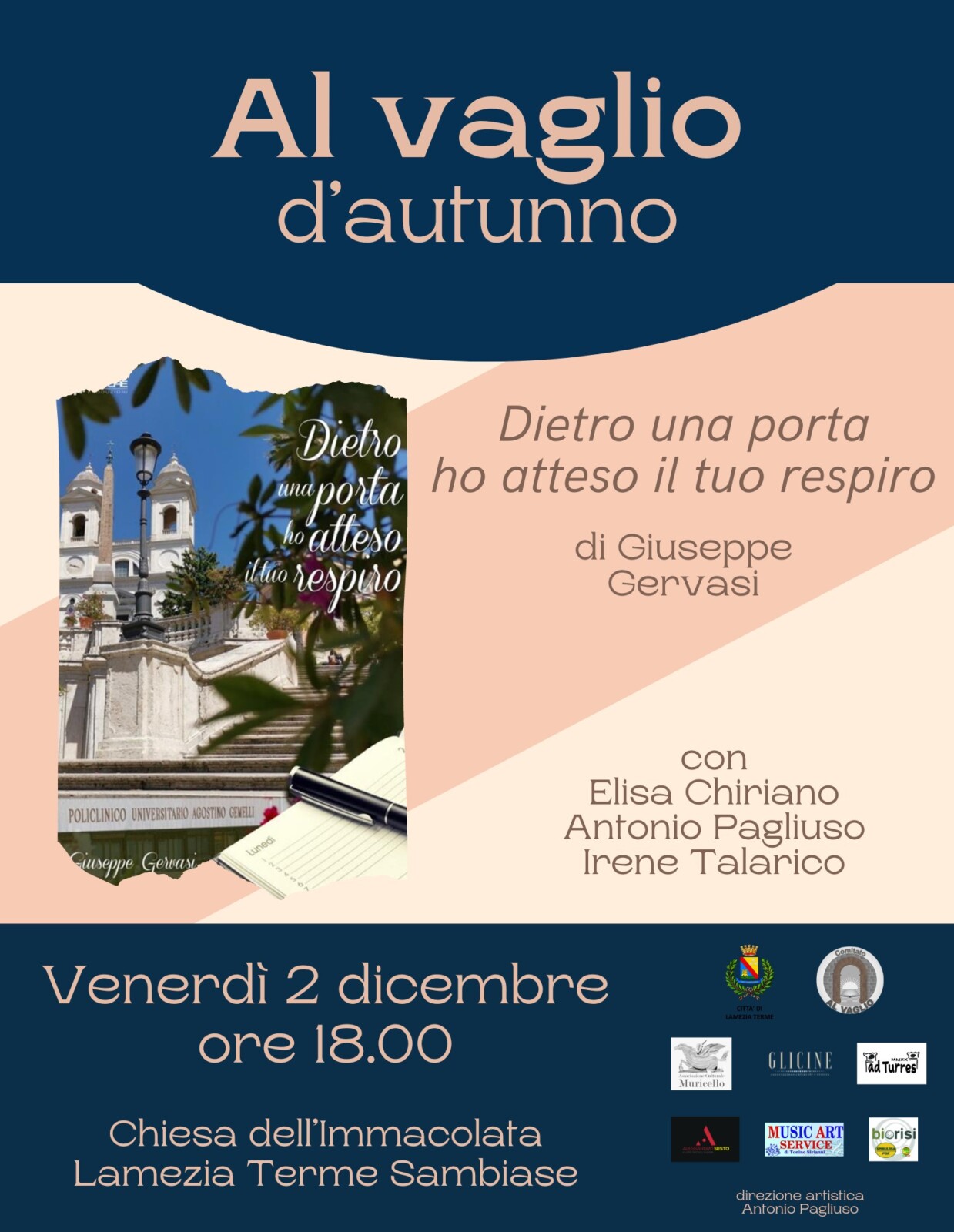 Lamezia, il 2 dicembre Giuseppe Gervasi presenta “Dietro una porta ho atteso il tuo respiro”