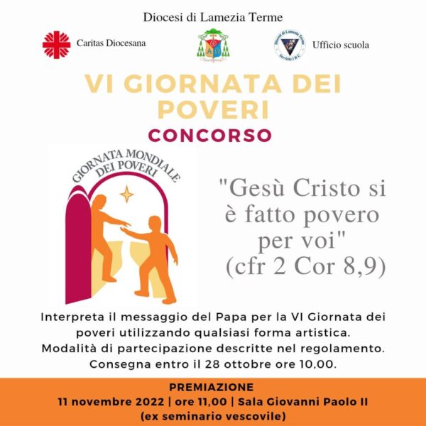 Lamezia, domani premiazione concorso “Gesù Cristo si è fatto povero per voi”