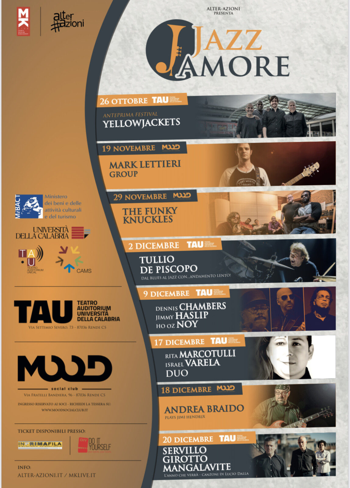 Rende, un mese ricco di eventi con musica internazionale, teatro e arte Rende, un mese ricco di eventi con musica internazionale, teatro e arte