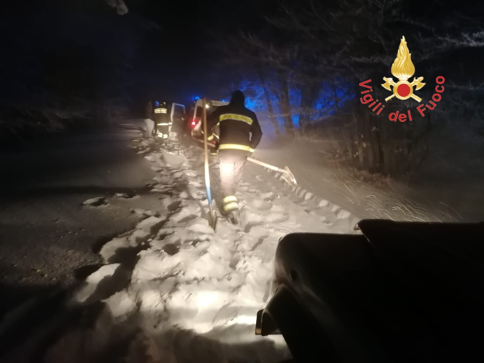 Escursionisti restano bloccati tra i sentieri dell'altopiano silano dalle fitte nevicate, soccorsi dai Vigili del Fuoco Escursionisti restano bloccati tra i sentieri dell'altopiano silano dalle fitte nevicate, soccorsi dai Vigili del Fuoco