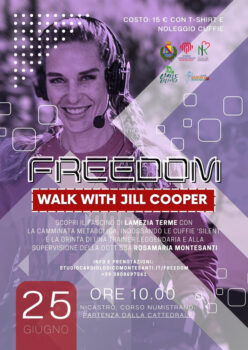 Lamezia, oggi presentazione dell'evento "Freedom: walk with Jill Cooper", il piacere di camminare per la città per star bene con se stessi
