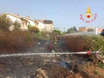 Numerosi incendi di vegetazione nel catanzarese, rogo anche a Scordovillo