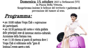Vespa Tour In Rosa Locandina