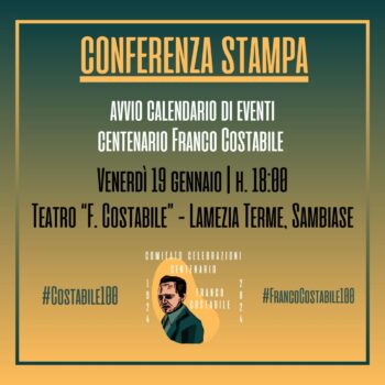 Lamezia Terme, il 19 gennaio presentazione degli eventi per le celebrazioni del centenario del poeta Franco Costabile