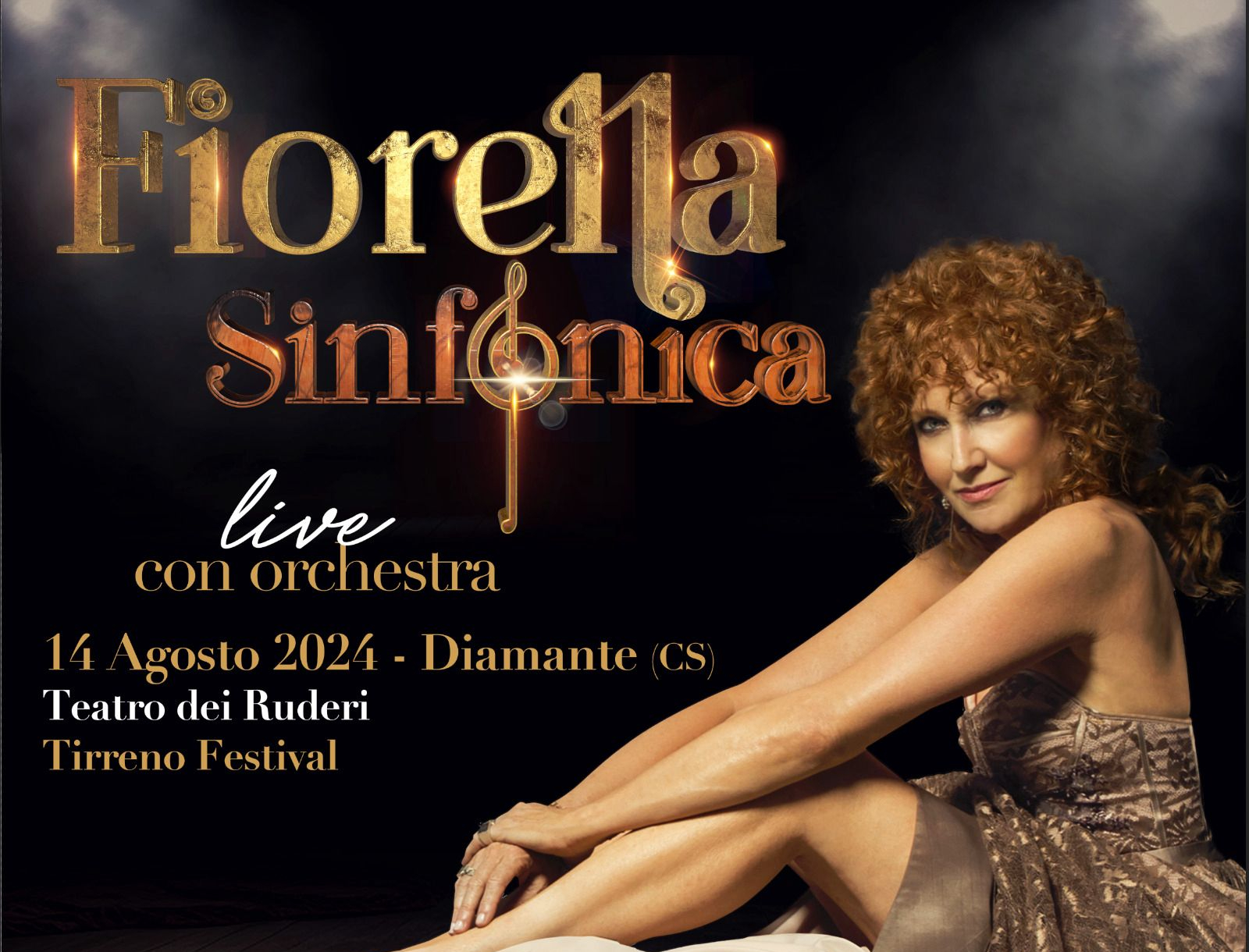 Tirreno Festival, al Teatro dei Ruderi di Diamante (Cs) il 14 agosto ci sarà Fiorella Sinfonica - Live con Orchestra