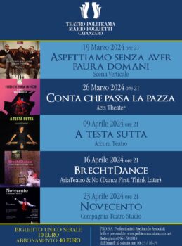 Il Teatro Politeama di Catanzaro al centro della rete dei teatri calabresi con cinque martedì di prosa
