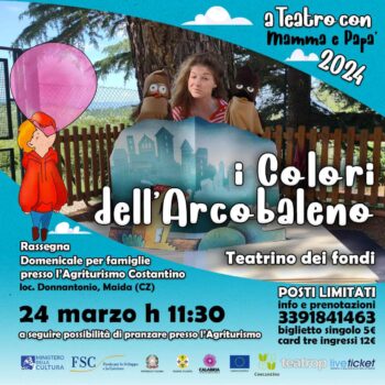 Maida, i colori dell'arcobaleno, continua la rassegna "A teatro con mamma e papà"