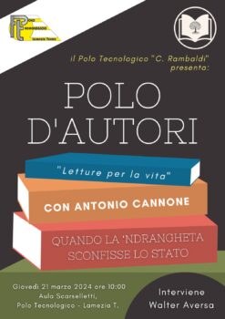 Lamezia Terme, giovedì al Polo tecnologico incontro sul libro "Quando la 'ndrangheta sconfisse lo Stato"