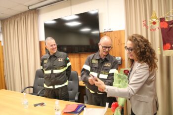 Il Sottosegretario di Stato al Ministero dell’Interno Wanda Ferro incontra i vigili del fuoco di Catanzaro