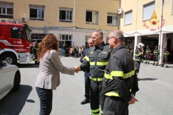 Il Sottosegretario di Stato al Ministero dell’Interno Wanda Ferro incontra i vigili del fuoco di Catanzaro