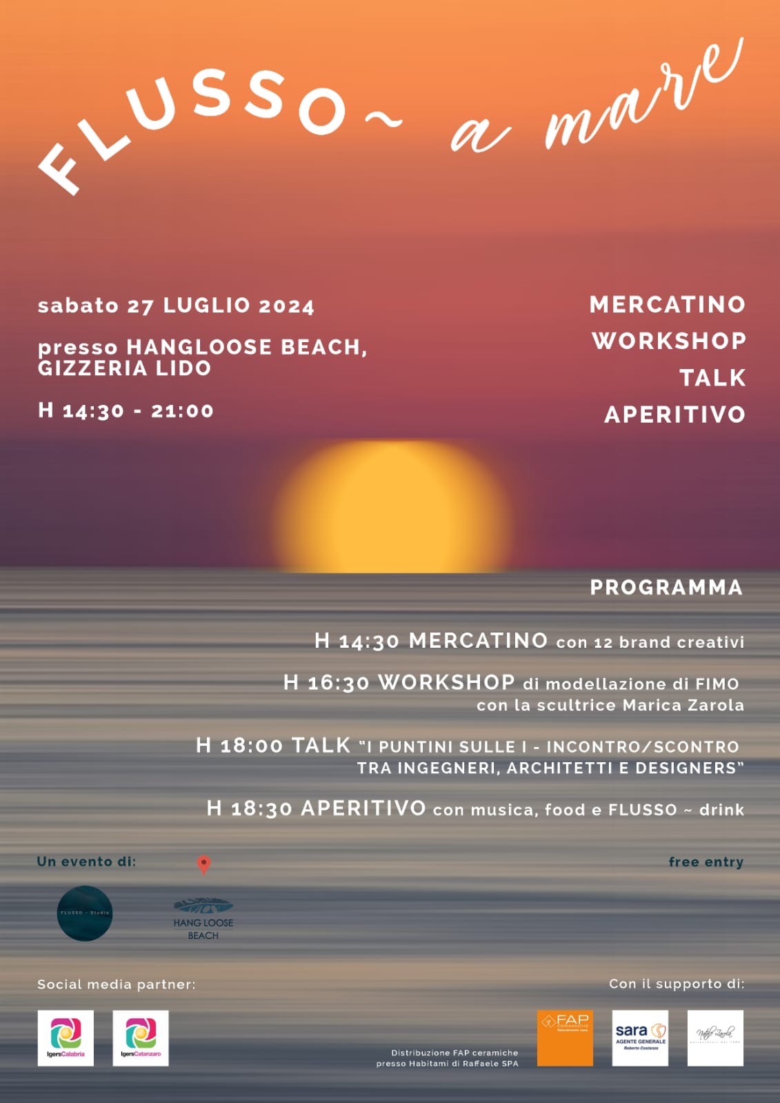 Eventi, “Flusso ~ a mare”: il 27 luglio la seconda edizione a Gizzeria lido Eventi, “Flusso ~ a mare”: il 27 luglio la seconda edizione a Gizzeria lido
