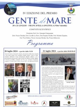 A Francavilla Angitola il 20 e 21 luglio la quarta edizione del Premio “Gente di Mare”