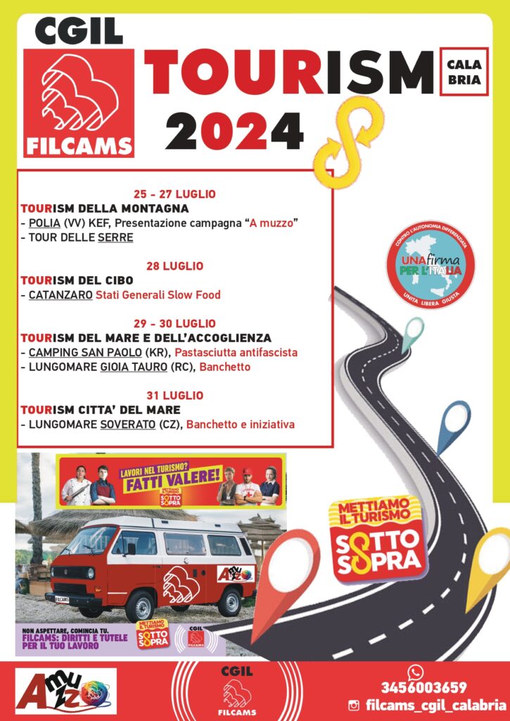 Al via TOURism 2024, l’iniziativa Filcams CGIL Calabria tra i luoghi del turismo