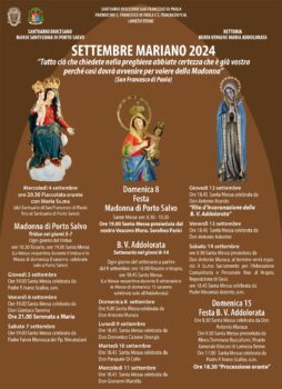 A Sambiase il Settembre Mariano con le feste della Madonna di Portosalvo e dell’Addolorata