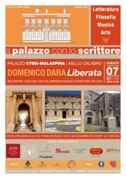 Ritorna la rassegna «A Palazzo con lo Scrittore», il 7 settembre Domenico Dara ad Aiello Calabro