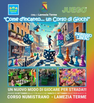 Lamezia, "Come d’incanto; un Corso di Giochi” nel week end su corso Numistrano
