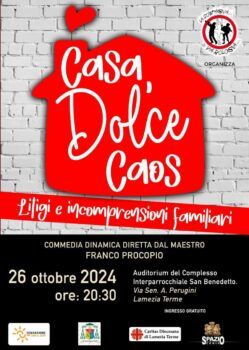 “Casa dolce caos” in scena all’Auditorium del complesso interparrocchiale San Benedetto