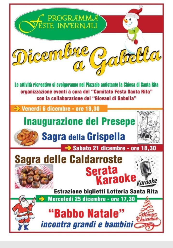 Lamezia, al via il 6 dicembre la manifestazione natalizia 'Dicembre a Gabella'