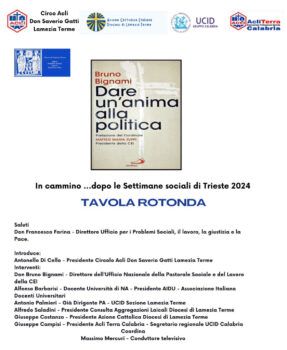 «Dare un'anima alla politica», don Bignami presenta il suo libro su cristianesimo e istituzioni pubbliche a Lamezia Terme
