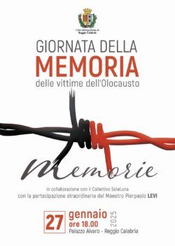 Reggio Calabria celebra la Giornata della Memoria con uno spettacolo di Pier Paolo Levi ed Enzo de’ Liguoro