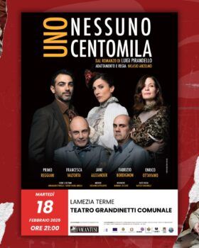 In scena l’ironia e la modernità di “Uno, Nessuno, Centomila” di Pirandello il 18 febbraio a Lamezia Terme