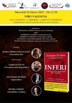 A Vibo Valentia la presentazione di "Inferi" di Antonino De Masi
