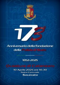 La Polizia di Stato compie 173 anni: giovedì 10 aprile 2025 la celebrazione nazionale e locale dell’Anniversario