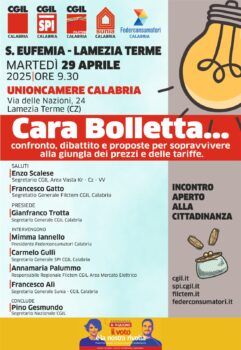 Caro Bolletta, a Lamezia iniziativa con il Segretario Nazionale Cgil Pino Gesmundo