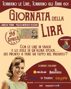 Lamezia, il 15 aprile nella sala “Luisi” del Comune presentazione quinta edizione della Giornata della Lira 