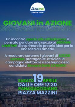 Giovani in Azione per Lamezia: il 19 aprile un incontro dedicato al futuro della città