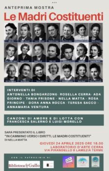 La mostra su “Le Madri Costituenti” arriva il 24 aprile a Lamezia Terme