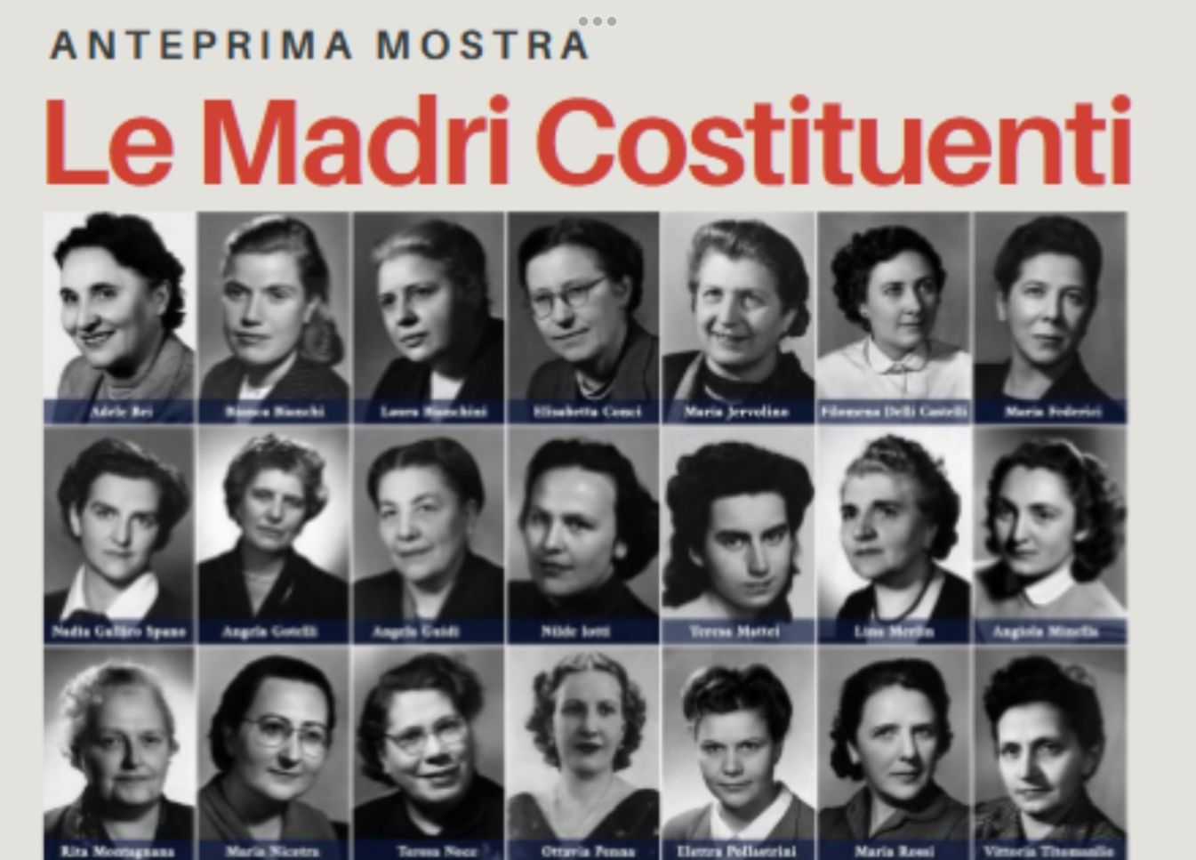 La mostra su “Le Madri Costituenti” arriva il 24 aprile a Lamezia Terme