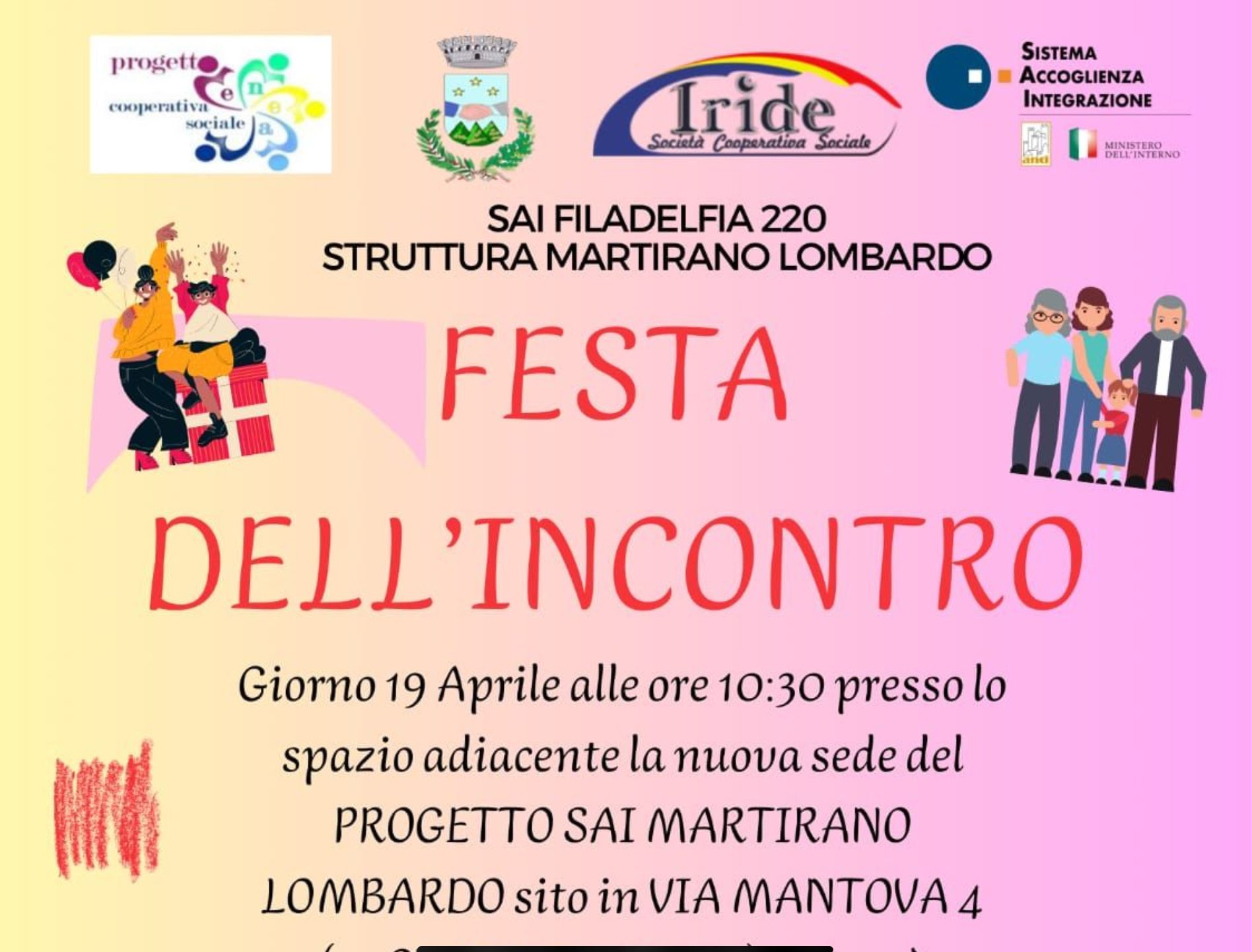 Il 19 aprile Festa dell’incontro a Martirano Lombardo