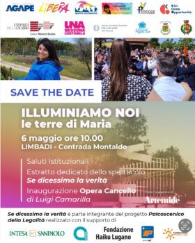 Il 6 maggio a Limbadi evento in memoria di Maria Chindamo, tra arte e impegno sociale: «Illuminiamo le sue terre con la luce della giustizia e del cambiamento»