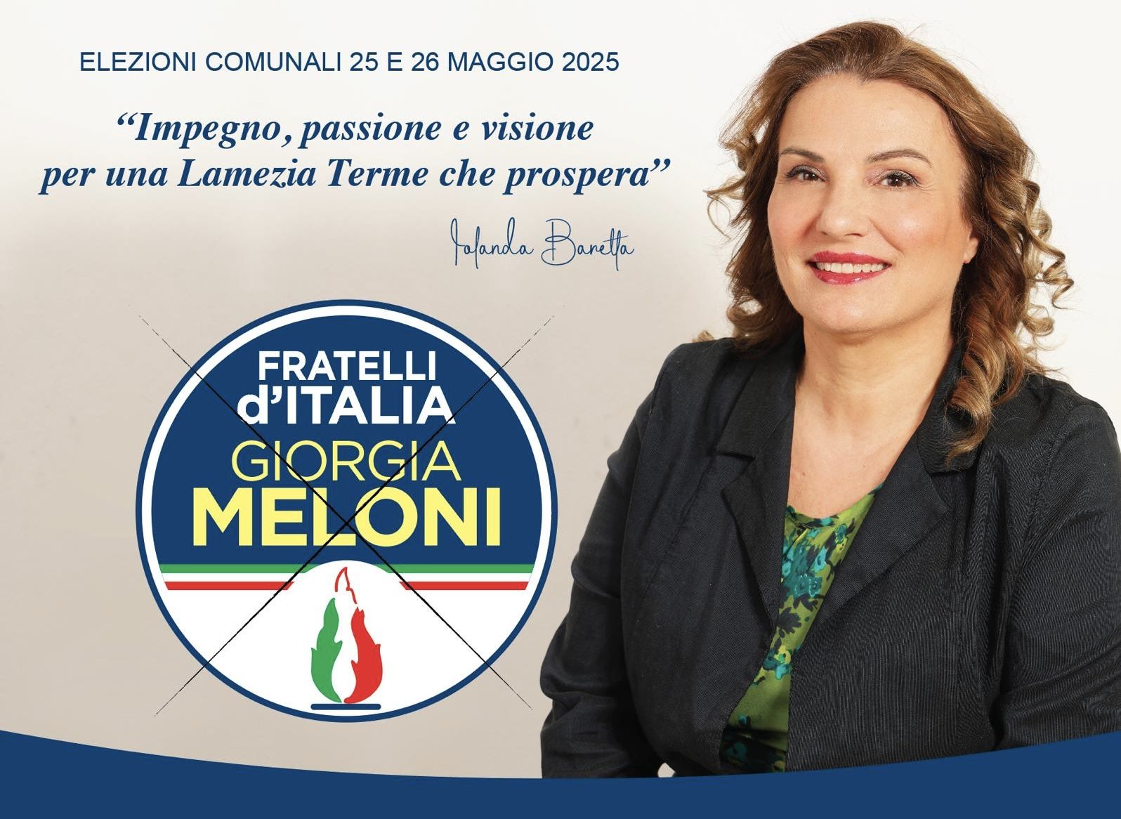 Lamezia, Iolanda Baretta candidata al consiglio comunale con Fratelli d’Italia: “Impegno, passione e visione per una città bella da vedere e da vivere”